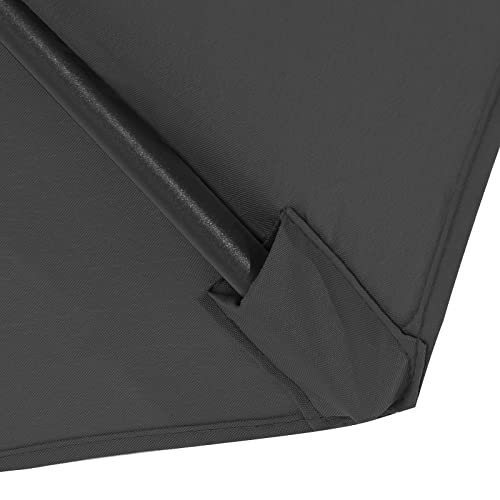 Image of MASTERCANOPY Patio Umbrella 7.5 ft Replacement Canopy for 6 Ribs-Dark Grey Canopy Only
