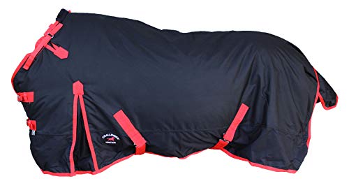 Image of Challenger 1200D Turnout Waterproof Horse Winter Blanket Heavy Black 564G