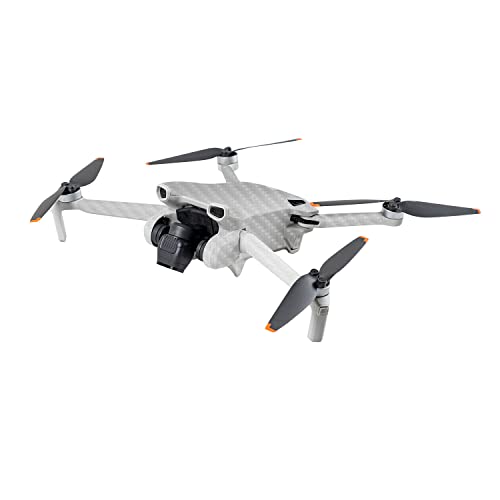 Image of MightySkins Carbon Fiber Skin Compatible with DJI Mini 3 - Cold Steel | Protective, Durable Textured Carbon Fiber Finish | Easy to Apply | Made in The USA