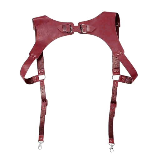 LXJLXD Adjustable Waist Belt,PU Leathers Suspenders for Men, Vintage Men Harness Punk Apparels Strap Chest Shoulder Belt Accessories