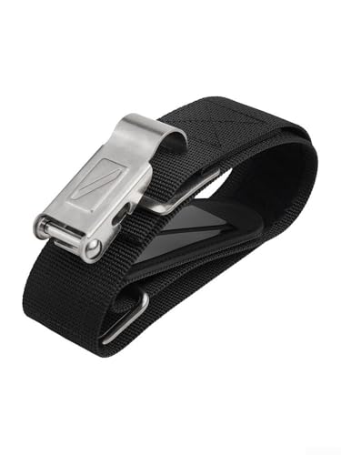Scuba Diving Tank Band Cylinder Cam Strap with Quick Release Buckle and Anti-Slip Pad, Adjustable Dive Tank Strap Made of Nylon and 304 Stainless Steel, 1-Pack, Black