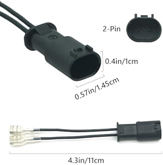 Car Horn Connector Adapter Wiring Harness, Compatible with BMW, 2+2 Pack Pigtail Converter for Universal to OEM Horn Replacement (BMW)