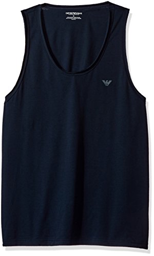 Emporio Armani Men's Monogram Tank, Marine, Medium