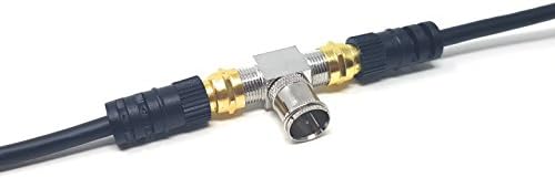 MainCore Push-On F Type to 2 x Twin Female Screw Sockets Adapter Splitter for Connecting TV, Freeview, Sky/SkyHD, NTL, Virgin, Satellite, Antenna Outlets/Coaxial Cables