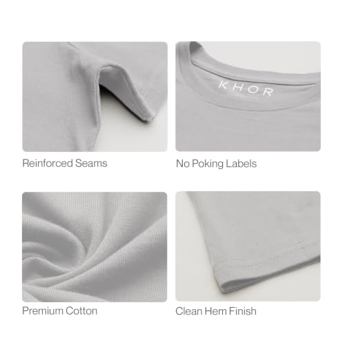 Image of 100% Cotton Premium Crew Neck T-Shirt, Classic Tee for Men Short Sleeve | No Poking Labels, Ultra-Soft, Breathable, Everyday Essential, All Day Active Wear