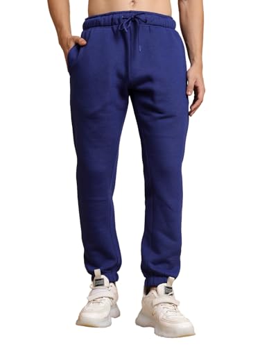 Image of Highlander Men's Slim Fit Joggers Trousers | Winter Wear Trousers | Solid | Mid-Rise| Trouser | Joggers