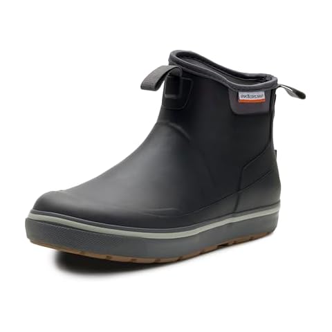 Grundens Men’s DECK-BOSS Ankle Boot | Durable, Waterproof, Black, M 12 Cover