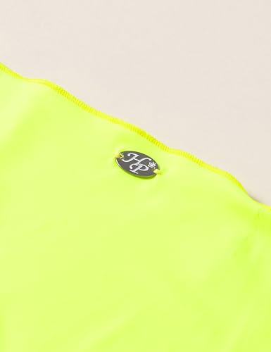 Haute pression Mädchen Paréo de Bain Fille Uni Überwurf für Schwimmbekleidung, gelb, fluoreszierend, 6 Jahre