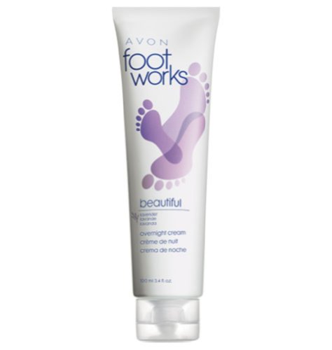 Avon Foot Works Beautiful Lavender Overnight Foot Cream, 3.4 Ounce