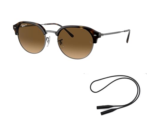 Ray-Ban RB4429 Sunglasses Bundle: RB 4429 710/M2 Havana On Gunmetal Brown Gradi and Universal Anti-slip Silicone Leash2