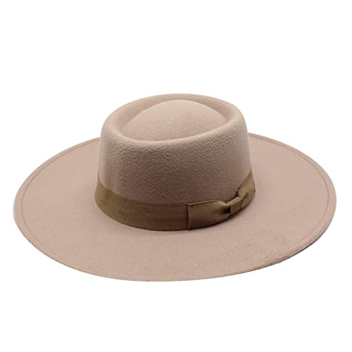 Classic Women Men Fedora Hat Jazz Felted Panama Cap Wide Brim Solid Felt Top Hats British Lady Formal Caps Winter #TOP2