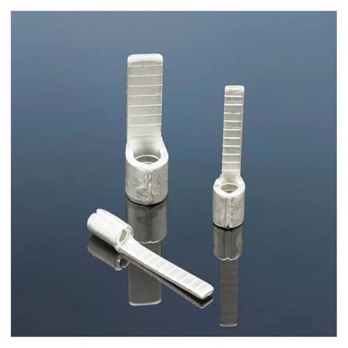 POWTAXBJGD Non Insulated Blade Terminal Electrical Wire End Naked Needle Crimp Connector Pure Copper Cold Press Terminal Use for AWG22-6(50Pcs DBNB5.5,16mm Length)