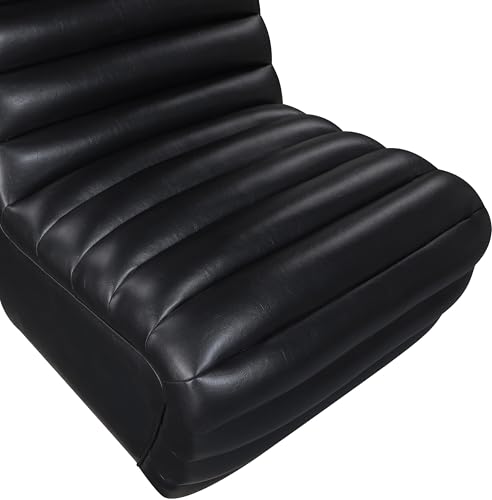 Sillón con Cuero Sintético Suave Negro miniatura 7