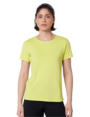 Image of Symbol Premium Women's Solid Regular Fit Sports Stretch T-Shirt | Round Neck | Raglan Sleeve | Moisture-Wicking | Activewear | Running | Gym | Plain (Available in Plus Sizes)