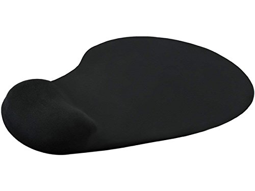 Accessotech YHA-PC098B - Alfombrilla de ratón con reposamuñecas, color negro