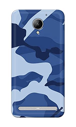 Image of Printed Hard Back Cover Case for Lenovo C2 k10a40 Back Cover (Army Blue Pattern) -1302