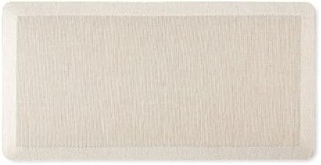 Martha Stewart Mira Modern Heathered Anti-Fatigue Air-Infused Kitchen Mat, Beige, 19.6"x39"