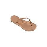 Rose Gold Havaianas Damen Hav Slim Flatform Glitter Steel Grey Flipflop, Rose (Seidenrose), 33 EU