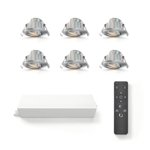 Ledvion Lot de 6 spot encastrable LED ø42mm IP65 3W Nickel brossé 2700K
