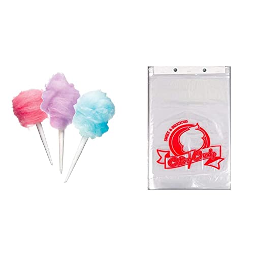 Perfectware - PW Cotton Candy Cone 100ct Cotton Candy Cones 100ct & Perfect Stix Concession Essentials CE Cotton Candy Bags-100 Cotton Candy Bags, 0.5" Height, 18" Width, 12" Length (Pack of 100) image 5