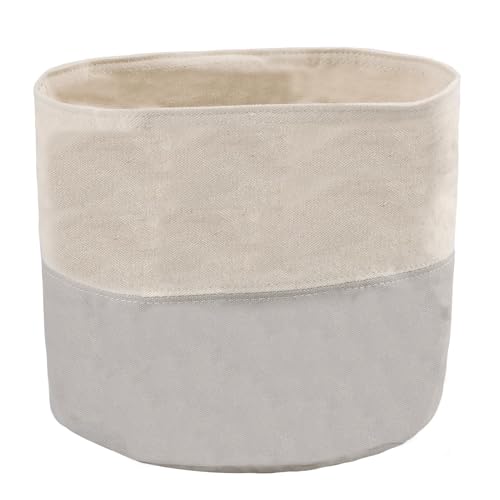 Wafuesh Corbeille à Pain avec Cordon de Serrage en 100% Coton – Diamètre Ø 25 cm, Anti-retournement, Écologique et Multifonctionnel, Idéale pour Stockage de Pain et Pâtisseries, Gris Bleuâtre