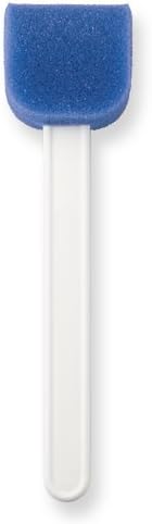 13139 Blue Polyether Rounded Bottom Sponge Stick, 6" Length (Pack of 25)