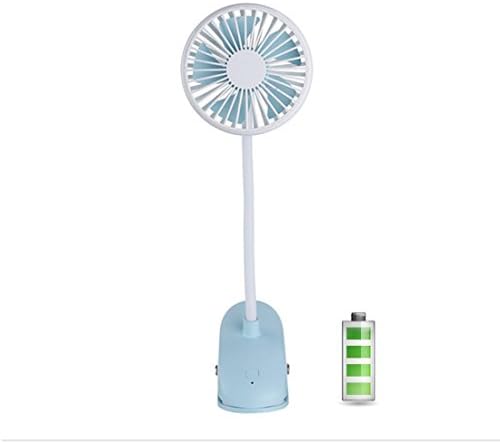 Battery Operated Clip On Mini Desk USB Fan With Rechargeable 1200mAh Battery & USB Cable. 360°Rotation, Adjustable Speed. Cooling Portable Small Stroller Fan for Baby, Car Seat, Gym, Travel, Treadmill
