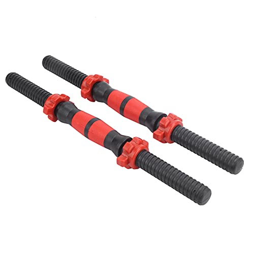 RiToEasysports Barras con Mancuernas, Juego de Barras con Mancuernas de 40 Cm, Juego de Pesas con Mancuernas Ajustables, Manijas con Mancuernas para Levantamiento de Pesas con 4 Tuercas,