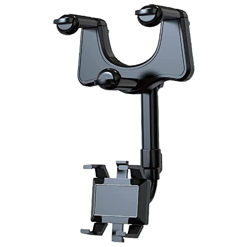 Car Phone Holder Mount,360 Degree Rotatable and Retractable Rearview Mirror Phone Holder for Car,Multifunctional Adjustable Universal Phone Holder for Mobile Phones