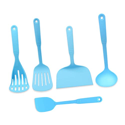 Cabilock 5 Pcs Nylon Kitchen Utensil Set Heavy Duty Non Stick Cooking Tools Odorless and Easy to Clean for Mixing Serving and Baking Your Kitchen