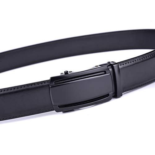 Image of Beltox Men Leather Belt w Slide Ratchet Interchangeable Buckle