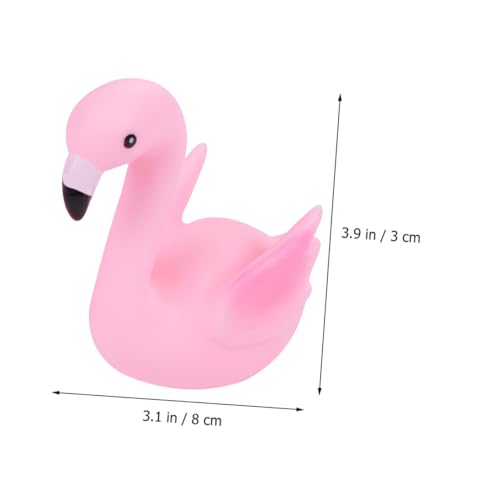 PRETYZOOM 4 Pcs Topper De Aniversário De Bebê Miniaturas Do Flamingo Bonsai Em Miniatura Topo De Bol
