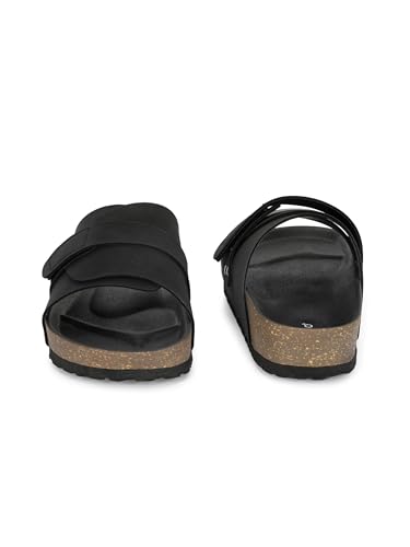 Image of EL PASO Men's Leather Cushioned Cork Sole Sandal Slippers (Size 6 to 12)