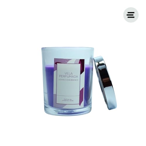 ETHMIX, Vela Aromática Perfumada, Lichia e Chá Branco, Longa Duração