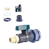 レインバレル蛇口キット PVC 蛇口キット レインバレル水栓キット PVCレインバレルスピゴットキット レインバレルバルブ 3/4 インチ レインバレルバルブ ガーデンホース水栓アダプター バルクヘッドフィッティングホース アダプター付き ホースアダプター 水タンク 水槽 プール用