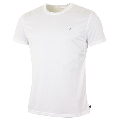 Calvin Klein T- Shirt Harlem Tech Chemise de Golf, Blanc, M Homme