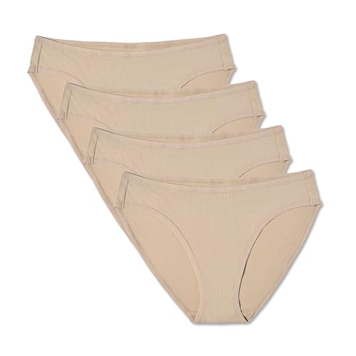 Pact Organic Cotton Womens Everyday Classic Fit Bikini Underwear 4 Pack