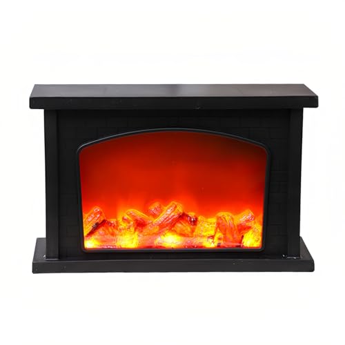 Lancoon Decorativo Lámpara de Chimenea con Luz LED de Llama Seguridad Interior al Aire Libre de Pie Colgando para Sobremesa Hogar Navidad Acción de Gracias Decoración