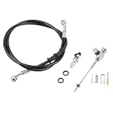 ABCERRSI Motorcycle Piston M10 Hydraulic Clutch Master Cylinder with 1200mm Brake Hose Hydraulic Universal for Motocross Dir Bike ATV Motos- Silver