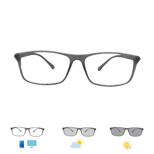 Image of Vast Photochromic Blue Cut Computer Glasses for Eye Protection | Zero Power Anti Glare & Blue Light Filter | UV Protect Specs for Men & Women| Frames| Cooling Glasses Lens