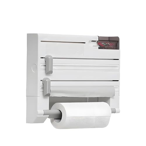 Portarrollos de cocina con cortador integrado para cortes suaves y organizados 2