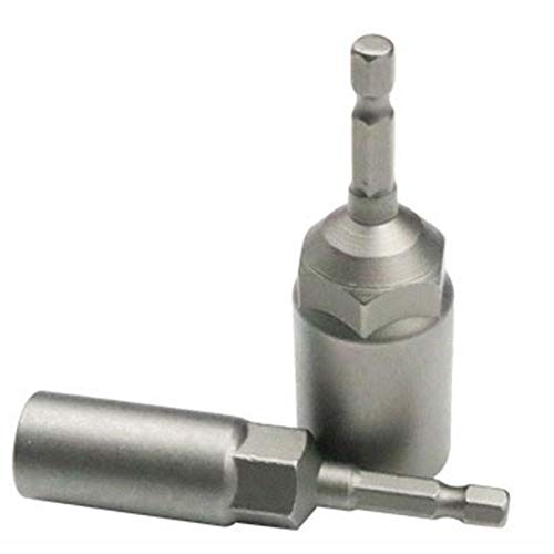 bit de Set de Taladro 10pcs 1/4 Pulgada Llave hexedos hebs de bits de bits de Largo de Largo 1/2 Pulgada de Impacto Adaptador de Taladro de Taladro 6-15mm Talvo Adaptador de Collet