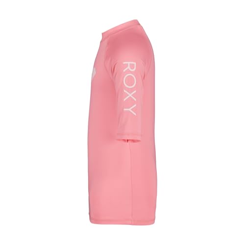 Image of Roxy Girls' Short Sleeve Whole Hearted Rashguard Shirt, UPF 50+ Sun Protection, Quick Dry