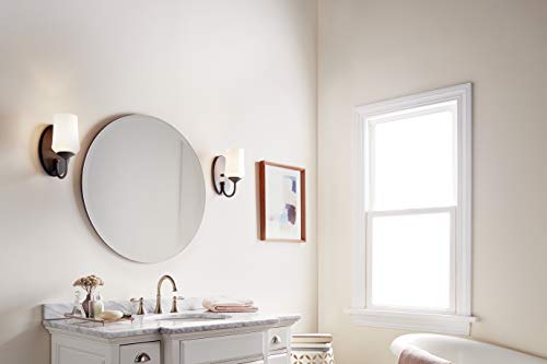 Kichler Aubrey 10.75" 1 Light Wall Sconce With Satin Etched Cased Opal In Olde Bronze® #TOP4