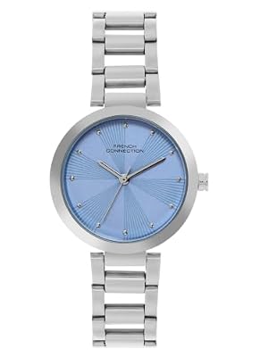 French Connection | Blue dial | Silver Strap | Quartz Watch for Women - FCN060A
