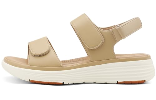 Image of UBFEN Womens Platform Sandals Wedge Walking Comfortable Casual Adjustable Strap Lightweight Open Toe