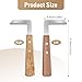 USUNFARM Left and Right Handed Hoof Knife with Wooden Handle 2PCS Hoof Cutter Set Equipment Sharp Carbon Steel Hoof Knife for Horses Cattle Goat Farrier Tools (A Pair of Curved Knives)