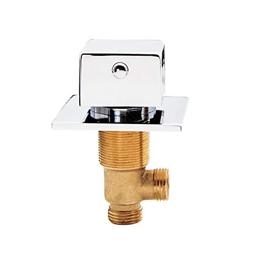 Robinet Baignoire Carré Laiton Interrupteur Vanne Commande Mitigeur Douche Cascade Inverseur, pour Pommeau Bain et Massage, Cartouche Céramique, Poignée...