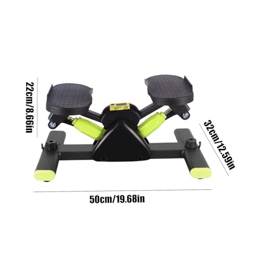 Fitness Step Machine, Efficiënte Cardio, 50 x 32 x 22 cm, zijwaartse schommelingen, fitnessstepper, rockstepper, instelbare weerstand, voor fysieke training, groen - Afbeelding 5
