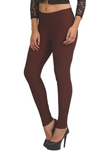 Image of Frenchtrendz Women's Cotton Spandex Jacquard Stretchable Slim Fit Jegging with Back Pockets